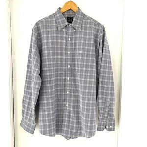 Jos A Bank Mens Size Large Tailored Dress Shirt Traveler's Collection Button Up